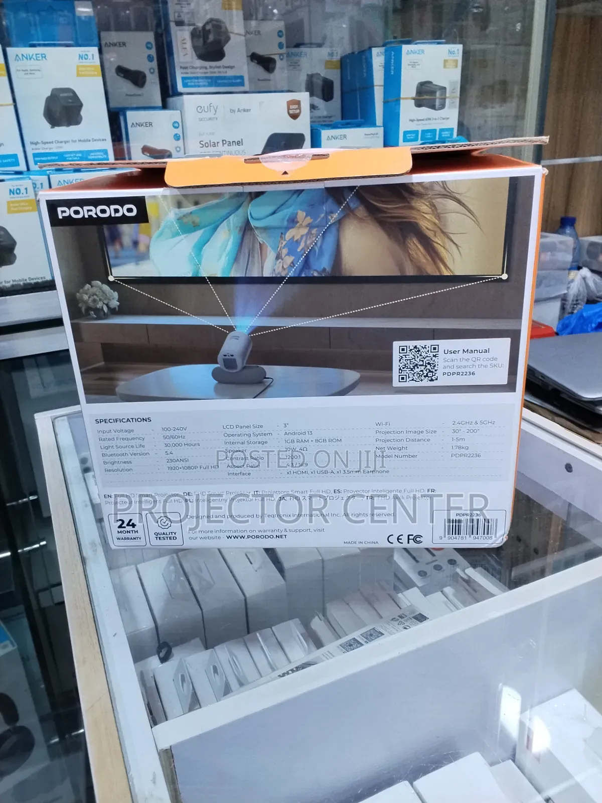 Porodo Lumacast Smart Full Hd Projector