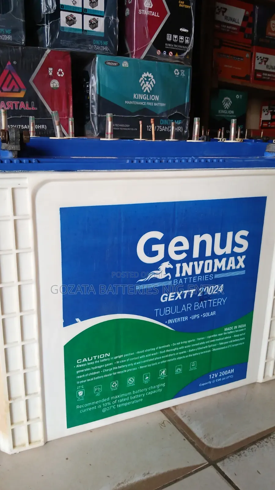 Genus Tubular Solar Battery Fairly Used