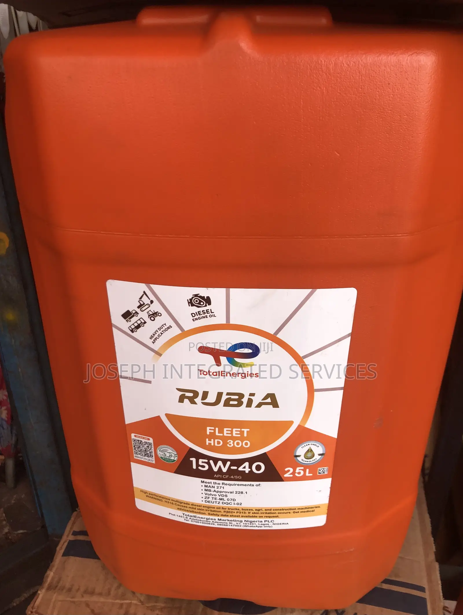 Totalenergies Rubia Fleet Hd 300 15w-40 Diesel Engine Oil.