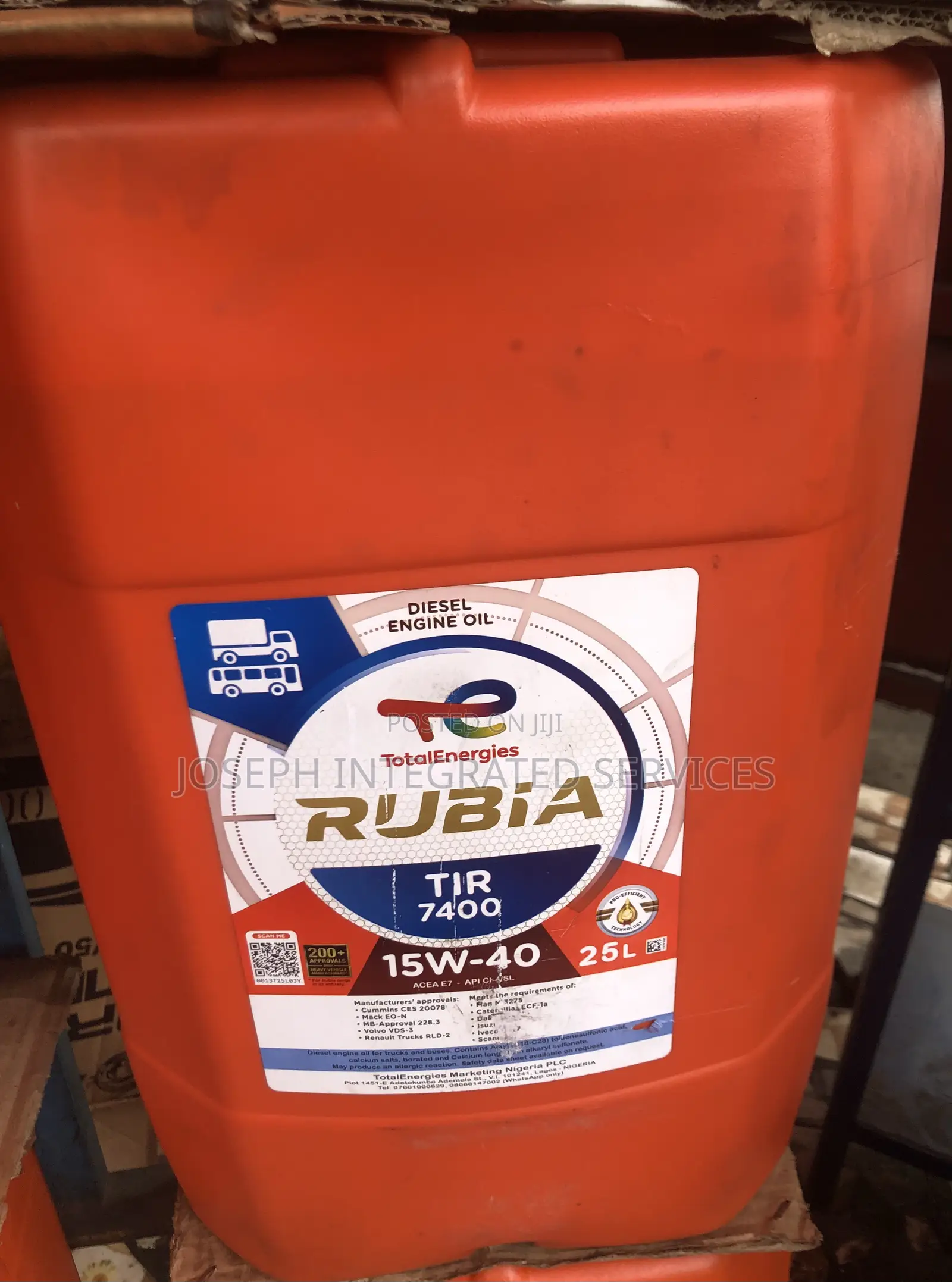 Totalenergies Rubia Tir 7400 15w-40 Diesel Engine Oil.