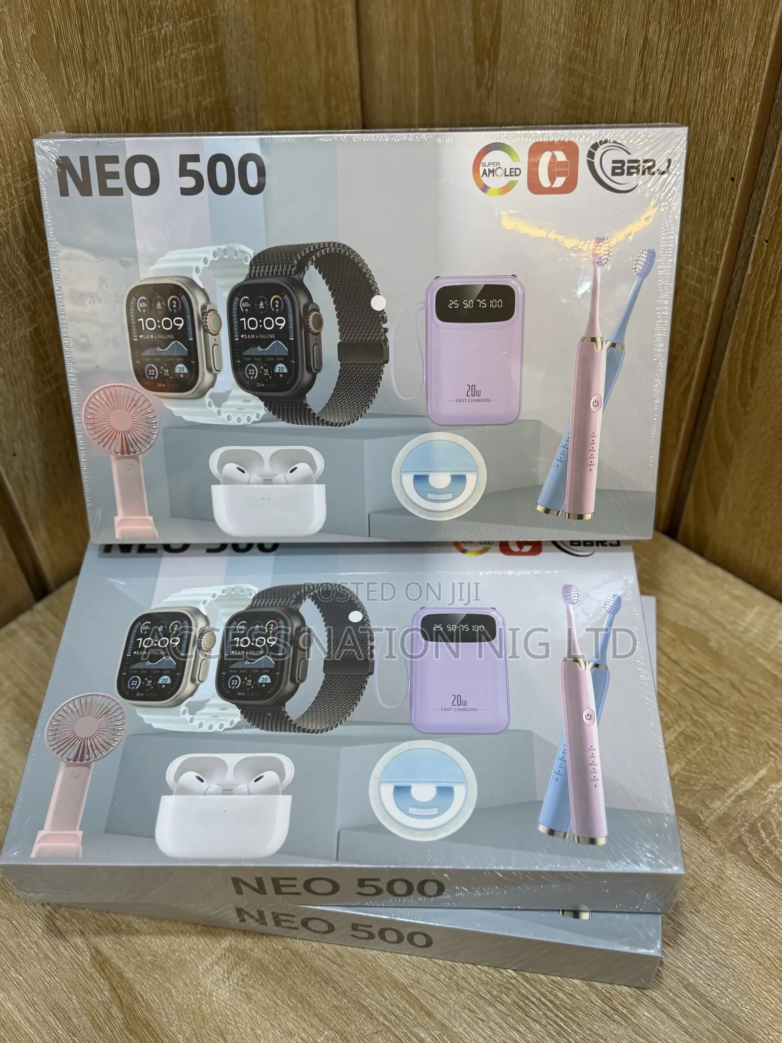 2026 New Neo-500 Smart Watch With Handheld Fan Toothbrush Powerbanks