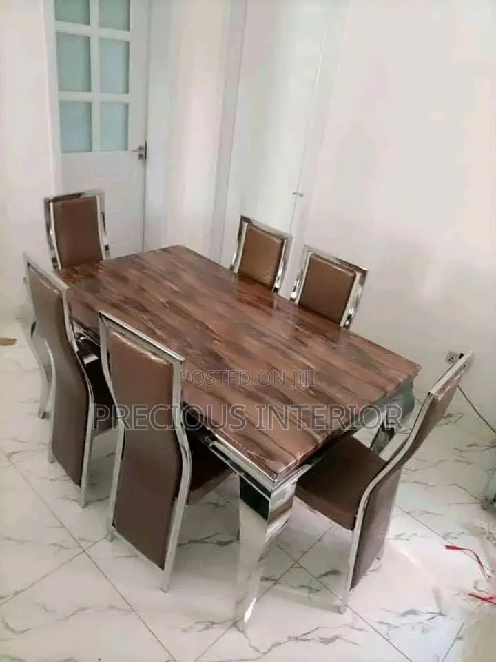 Marble Dining With 6 Chairs