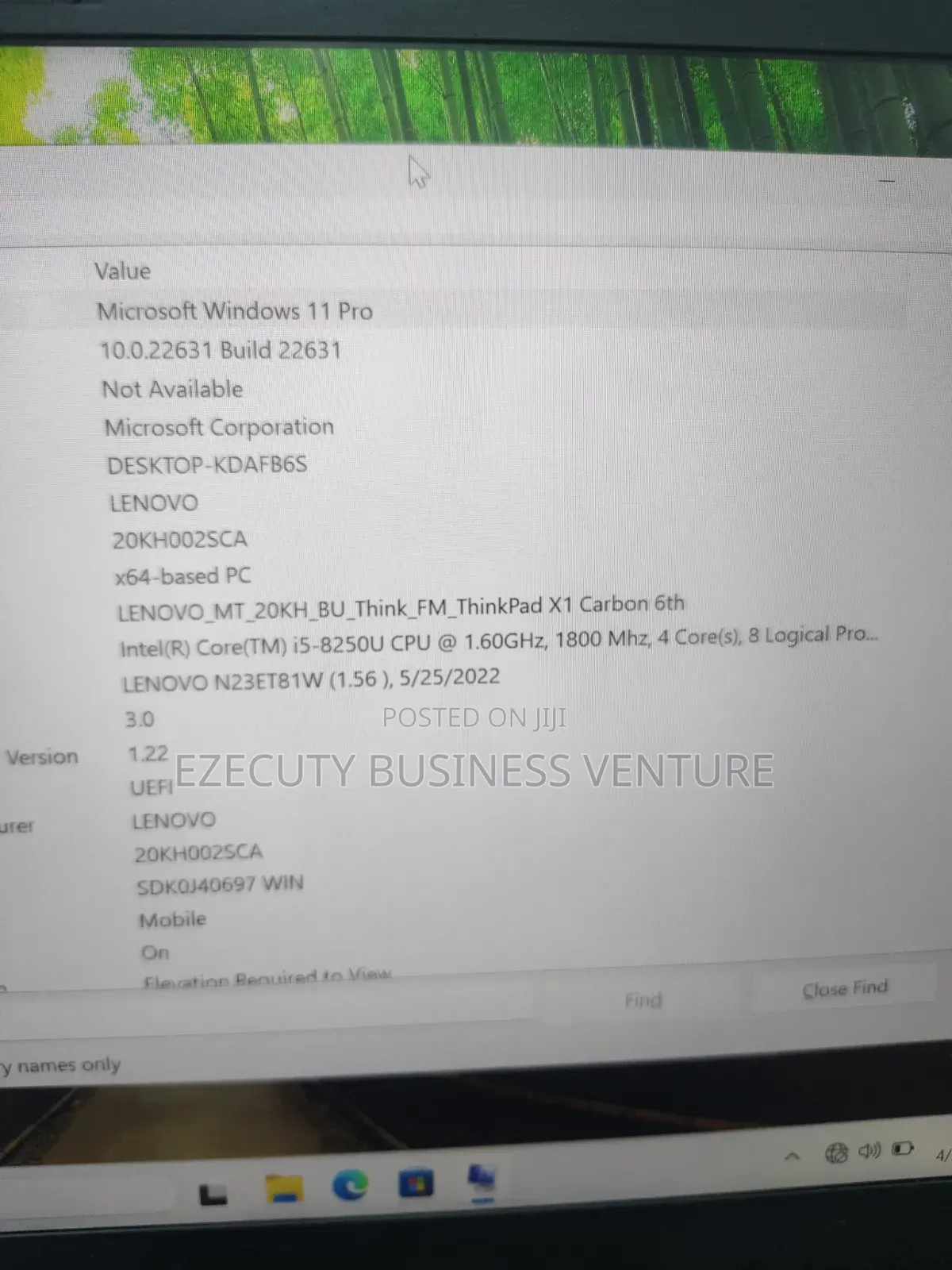 Laptop Lenovo ThinkPad X1 Carbon 8GB Intel Core i5 SSD 256GB