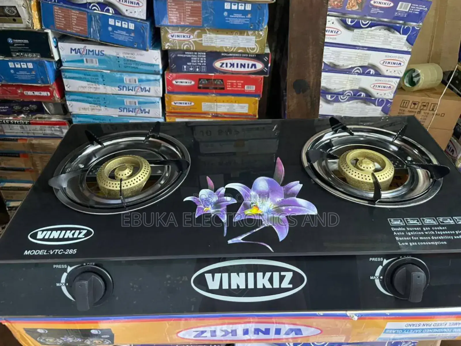 Vinikiz Glass Cooker (Purple Flower)Is Available Now