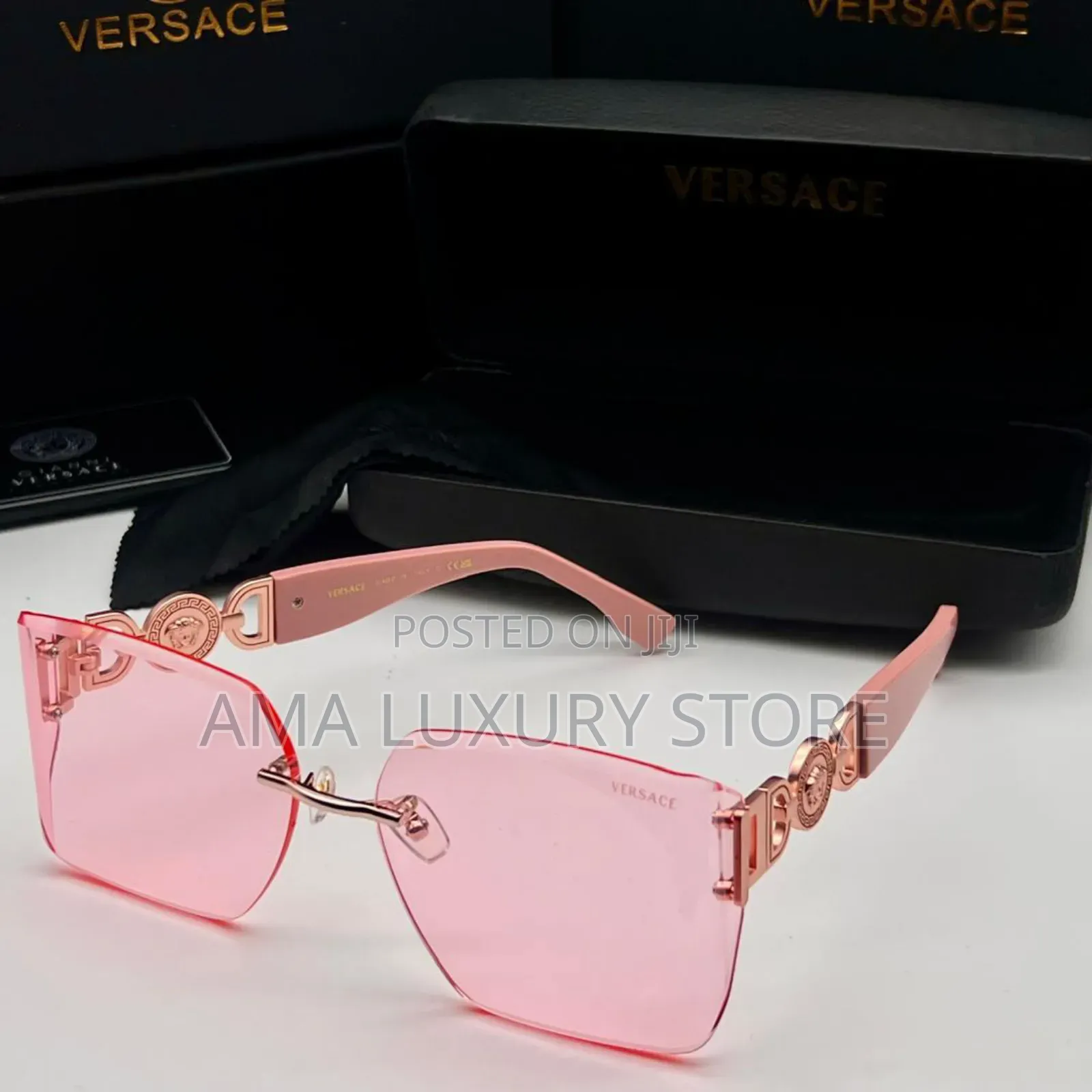 Versace Luxury Rimless Glasses