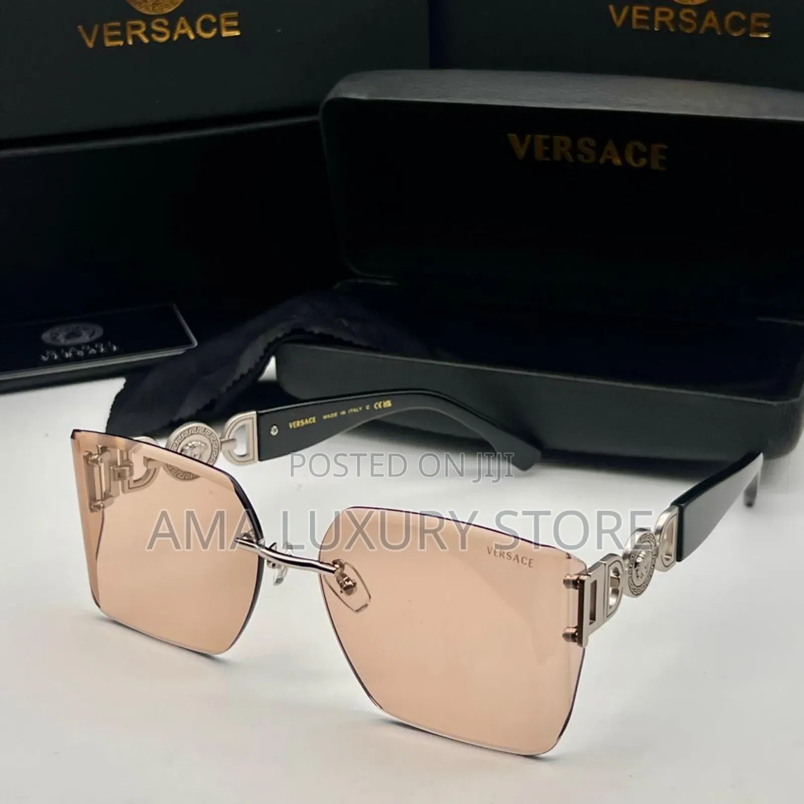Versace Luxury Rimless Glasses