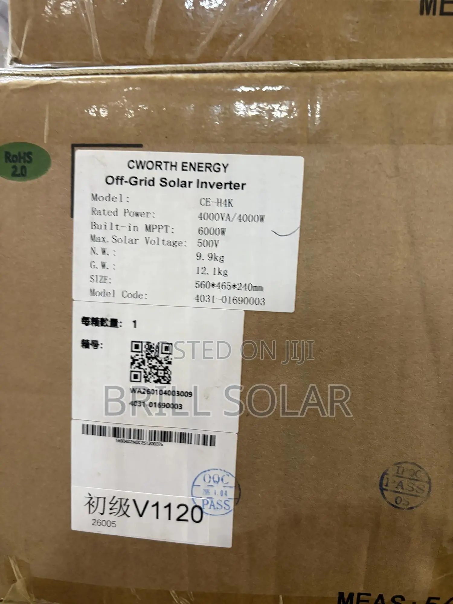 4kva-24v Cworth Energy Pure Sine Wave Hybrid Inverter