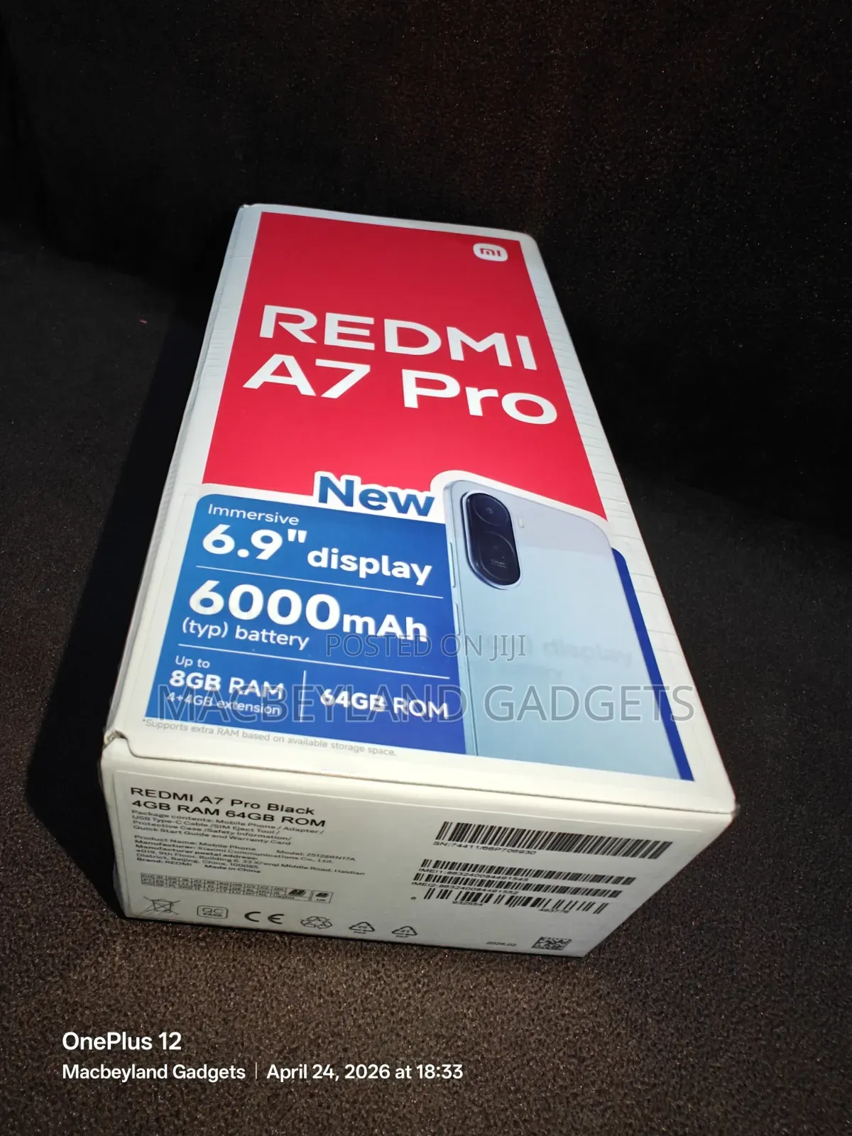 New Xiaomi Redmi A7 Pro 64 GB Black