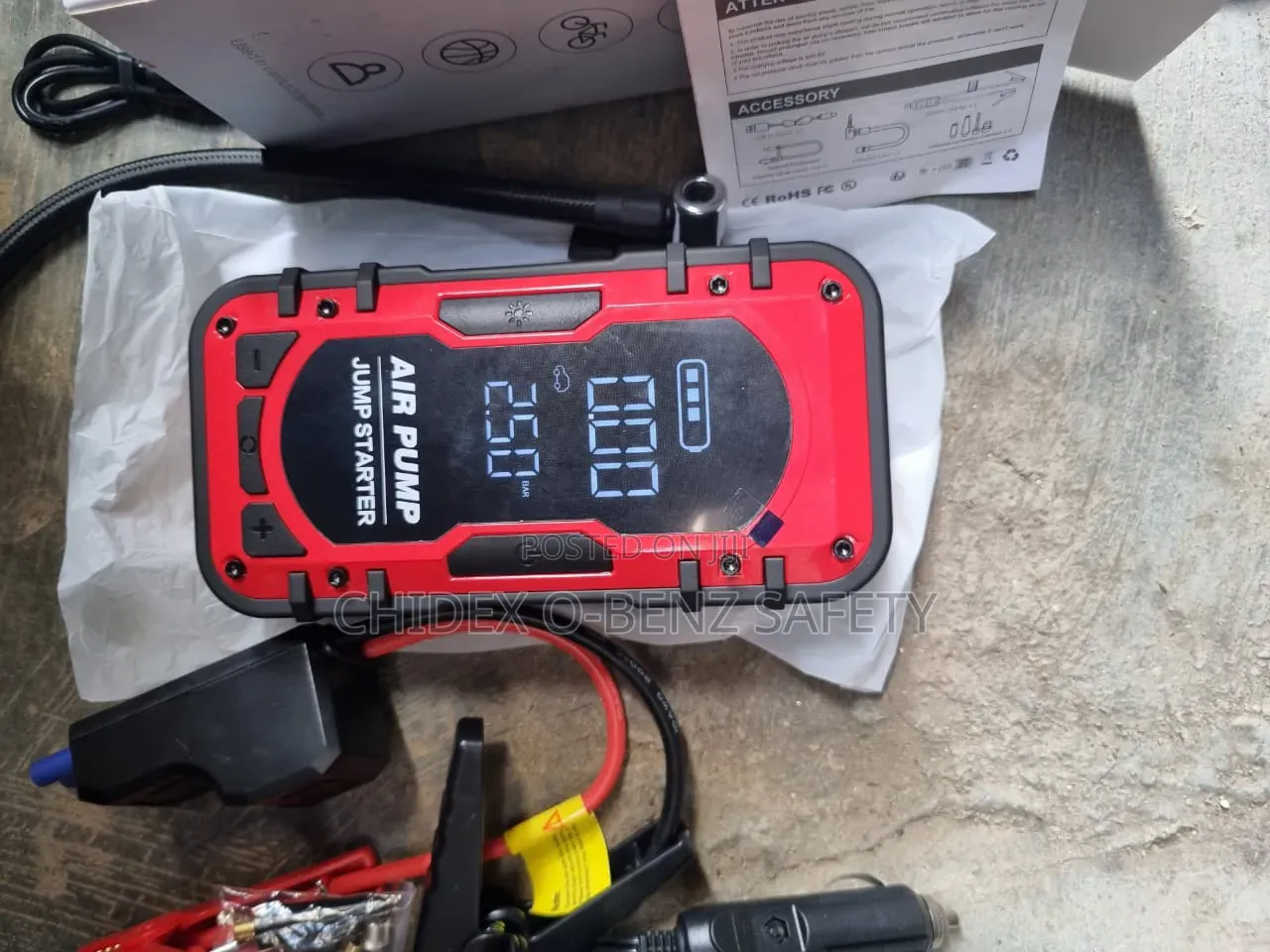 Portable Car Jump Starter and Tyre Inflator