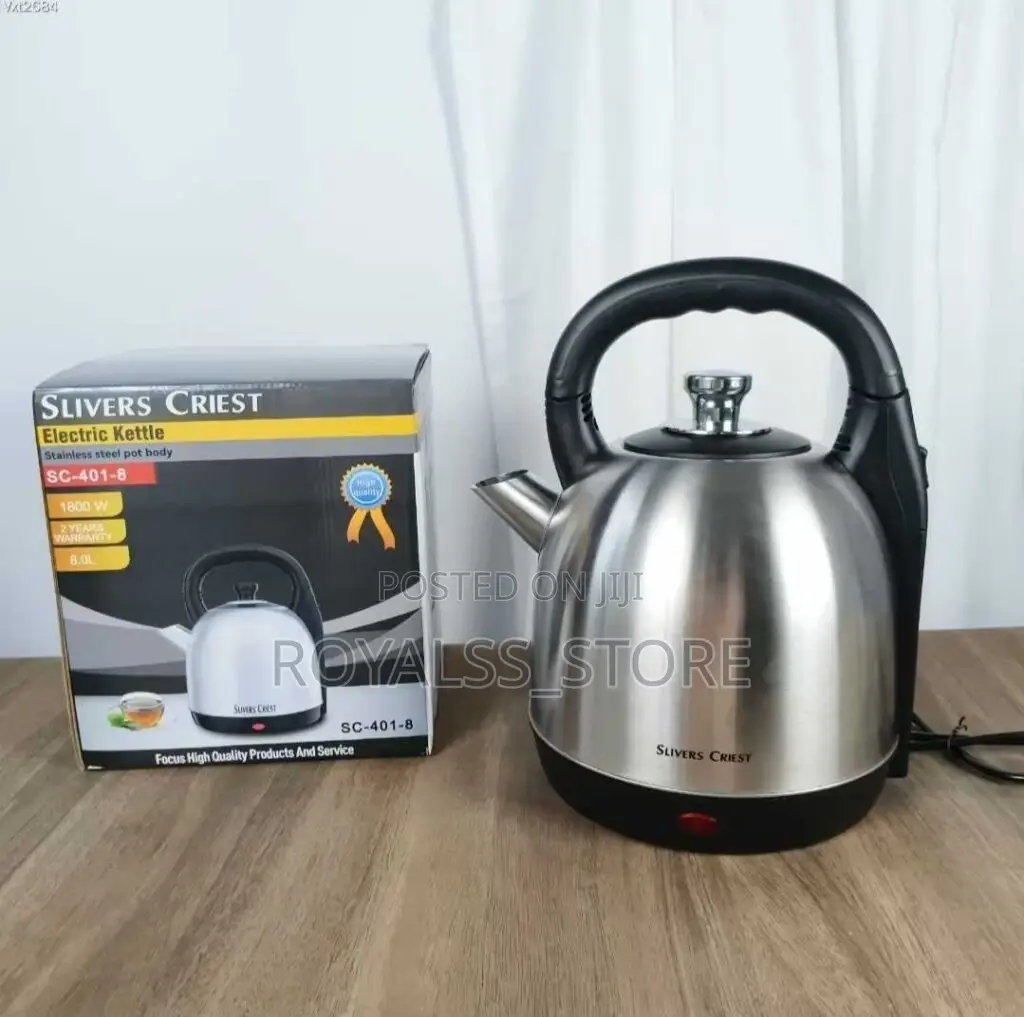 High Quality Slivers Criest Electric Kettle 8 Liters