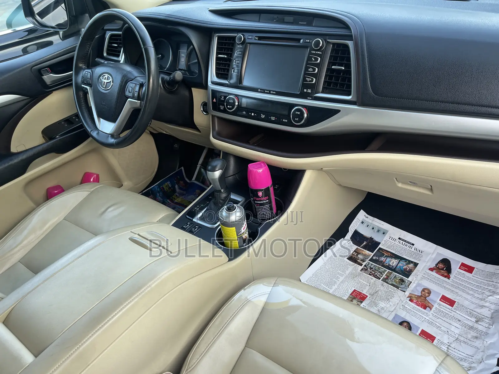 Toyota Highlander XLE V6 4x4 (3.5L 6cyl 6A) 2016 Black