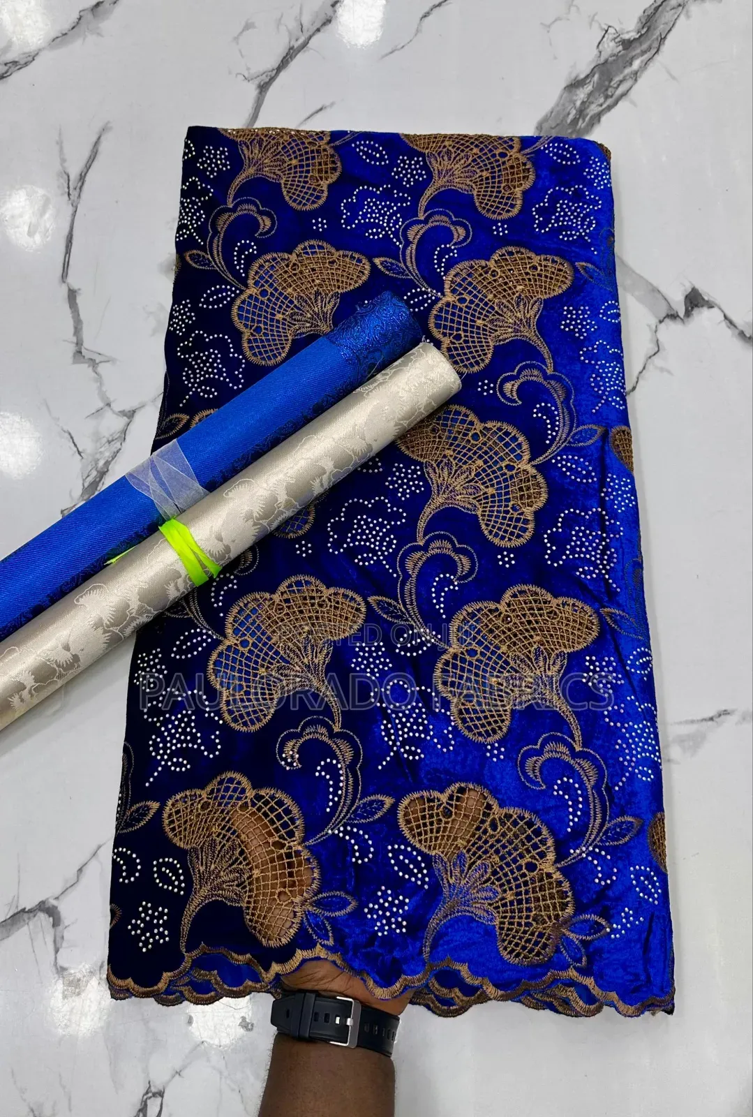Luxury Velvet Lace With Swarovski Stone