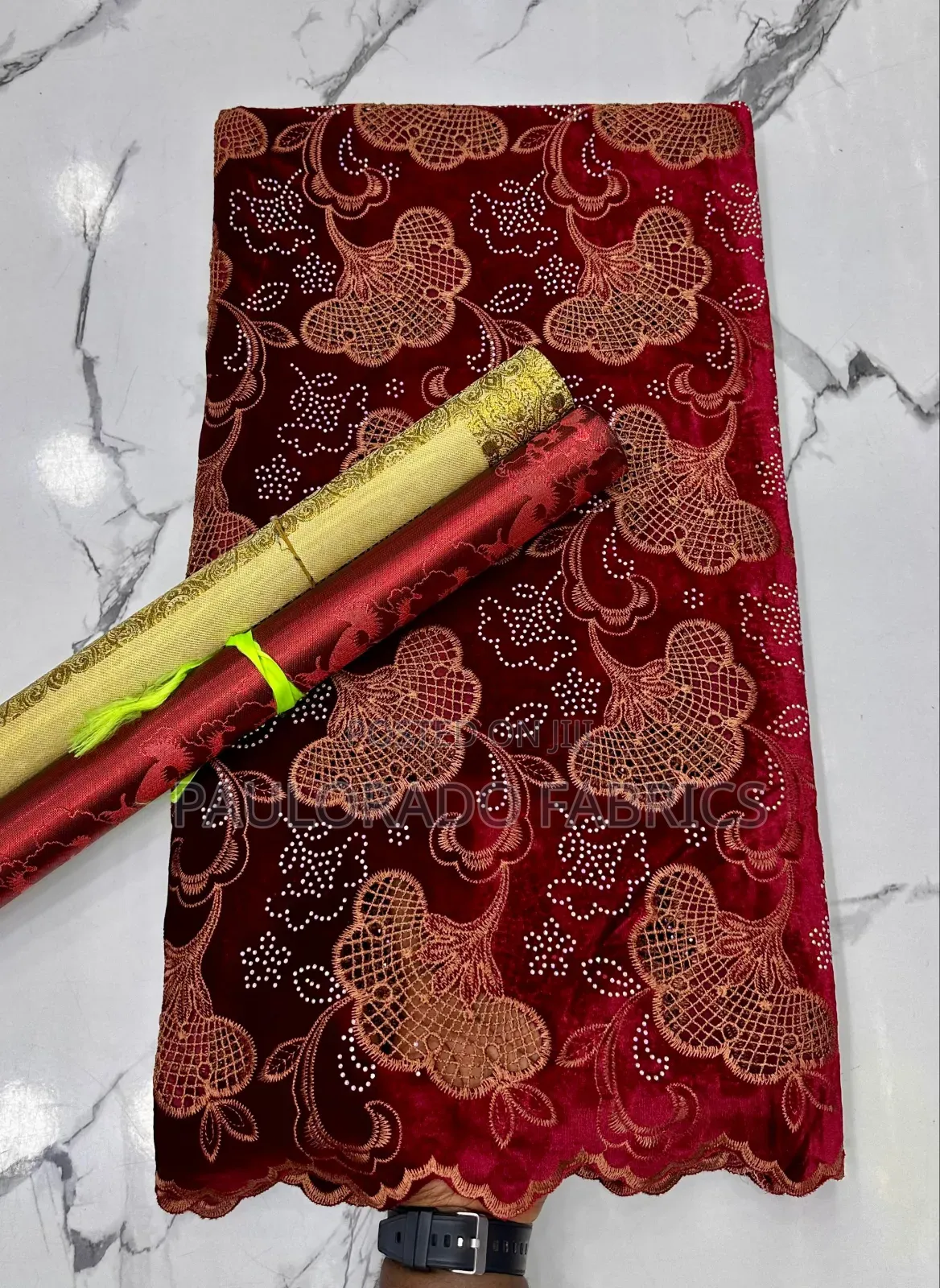 Luxury Velvet Lace With Swarovski Stone