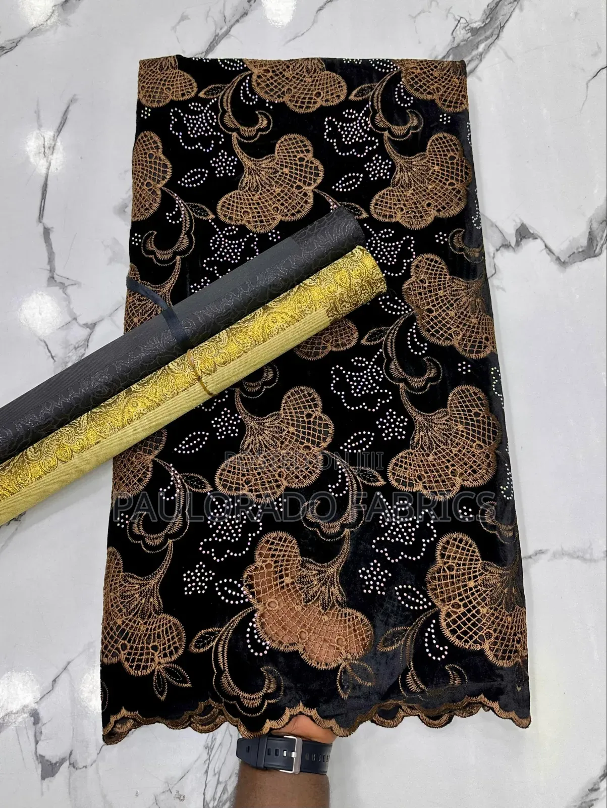 Luxury Velvet Lace With Swarovski Stone