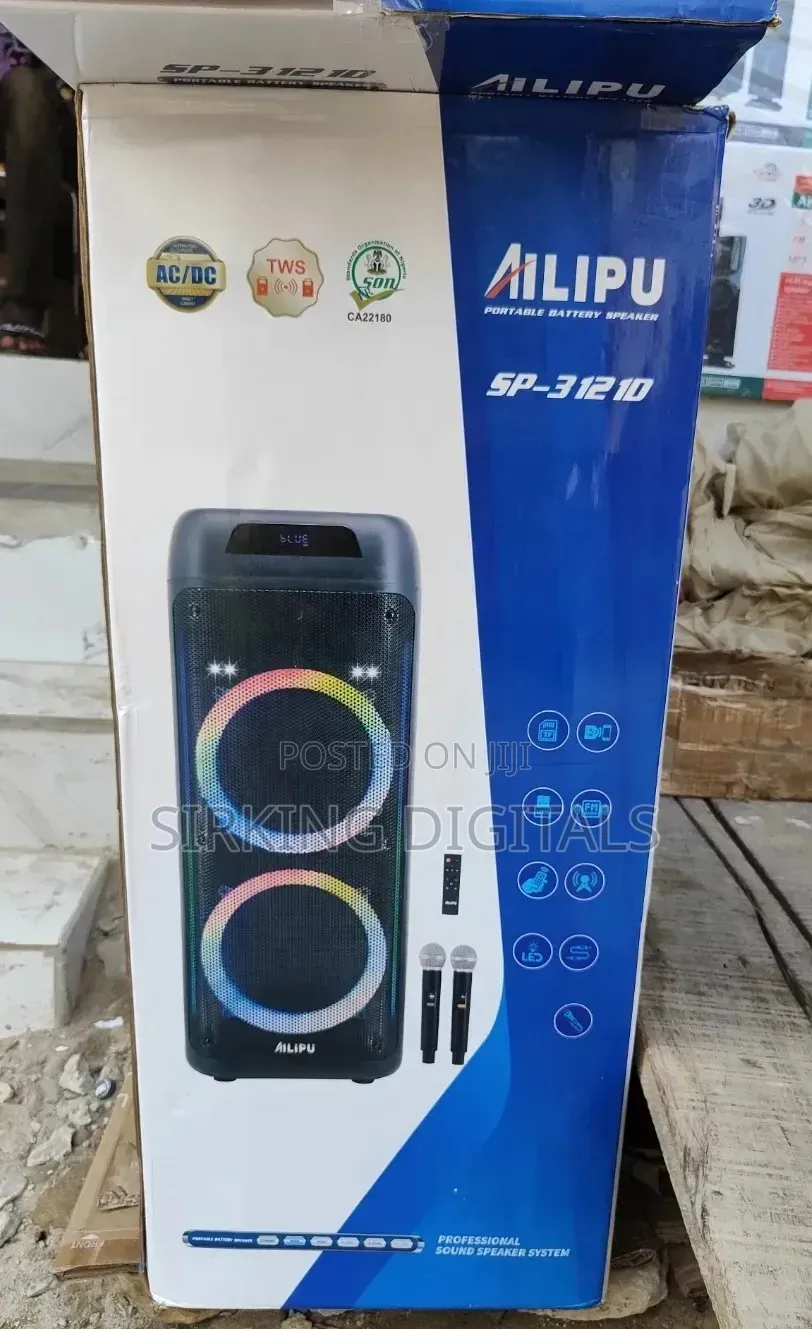 Alipu Double Pa System With 2 Wireless Microphone