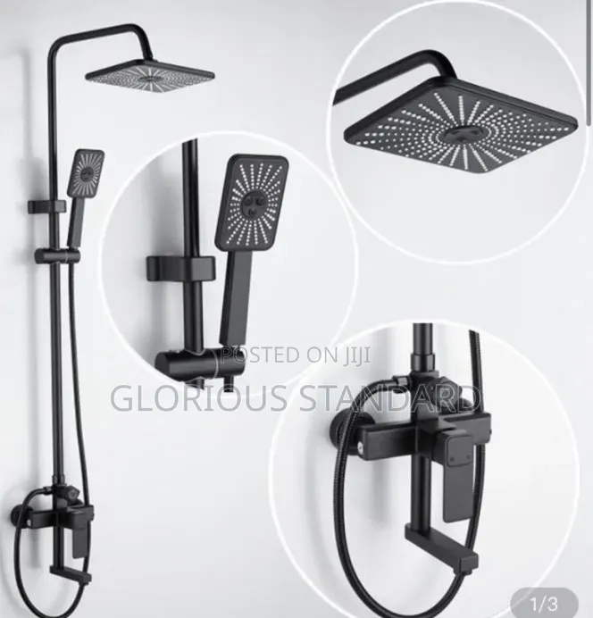 High Quality Black Cross Standing Shower