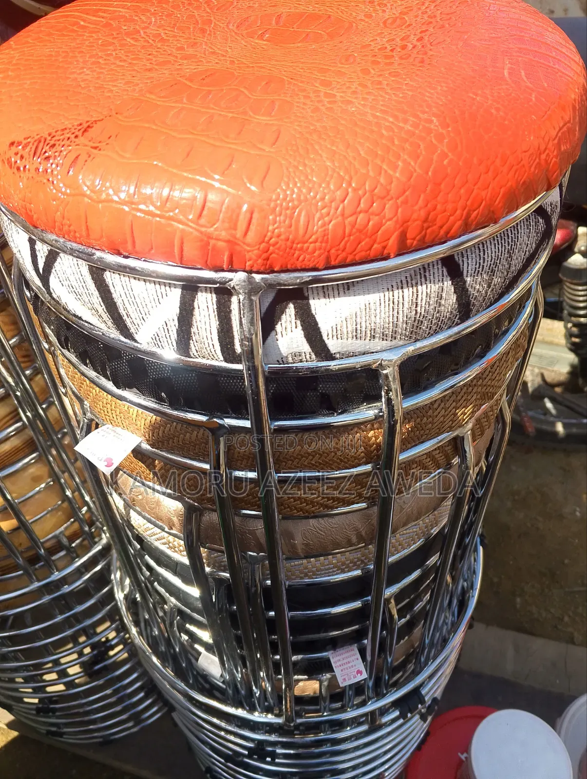 Iron Leather Stool Chair For Bar