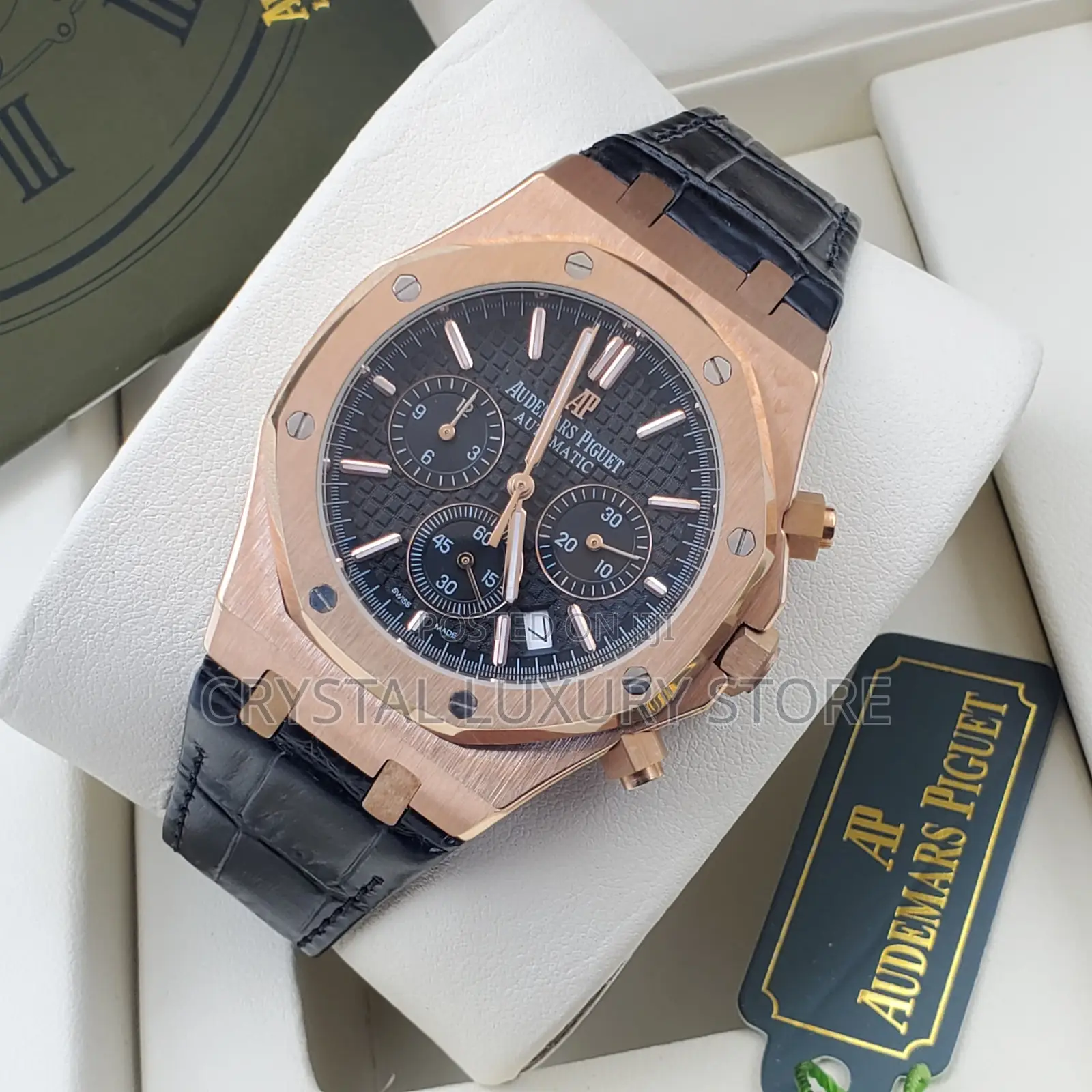 Audemars Piguet Quality Luxury Genuine Leather Wristwatch