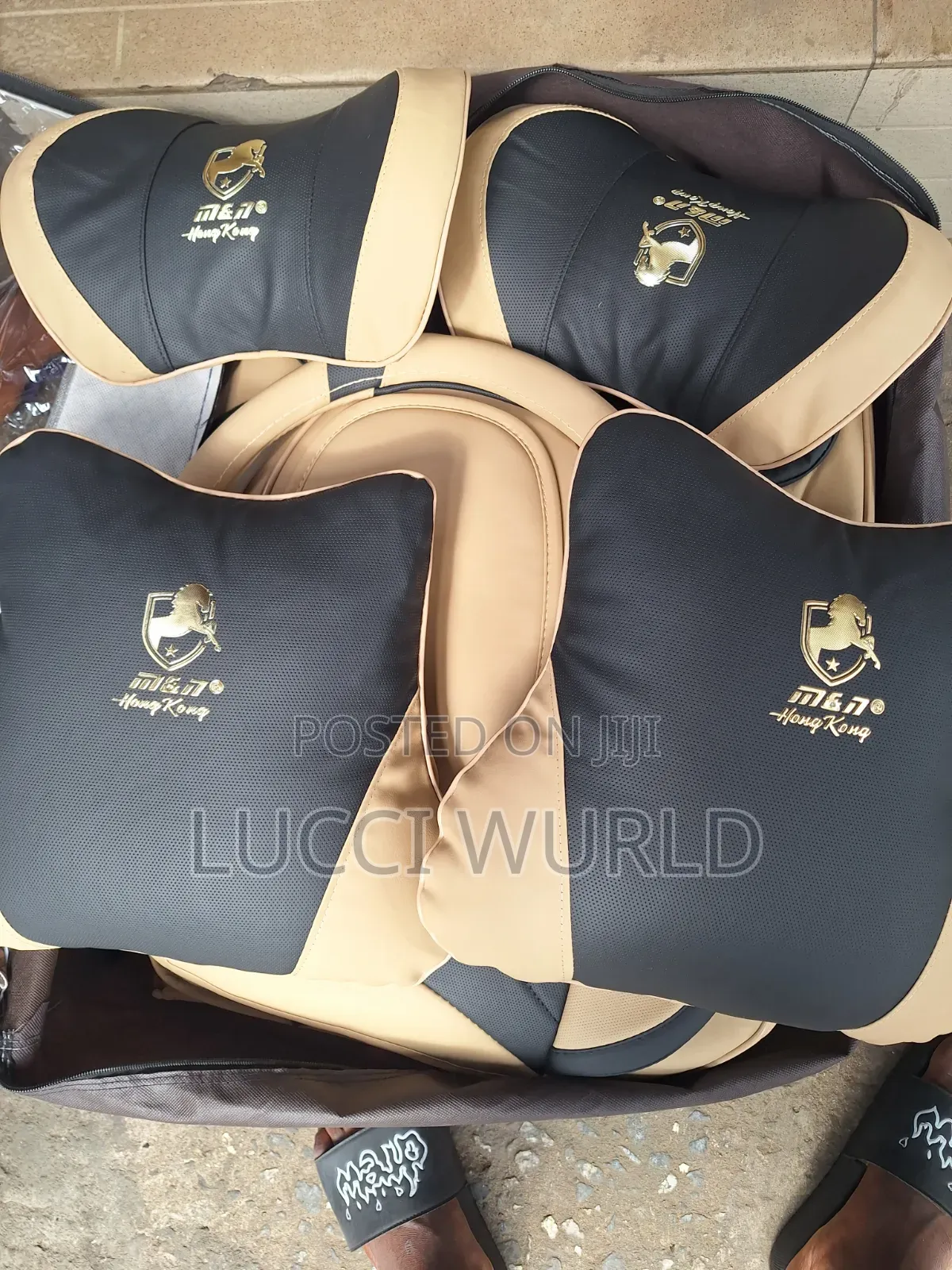 Seat Cover Milk and Black Power Horse