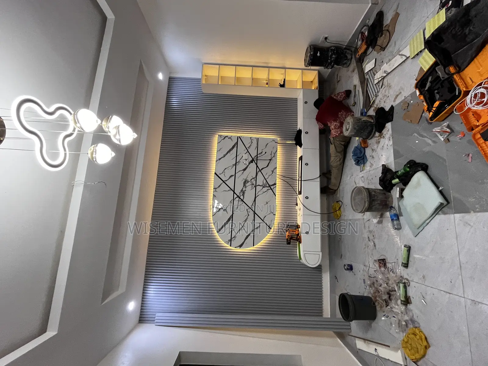 Clean Finish Tv Console With Led – Luxury on a Budget
