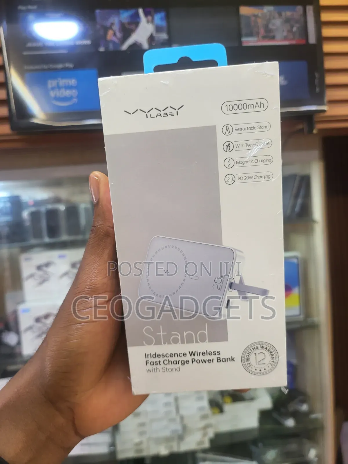Vyvy Labs 10000mah Iridescence Wireless Fast Charge Power Bank.
