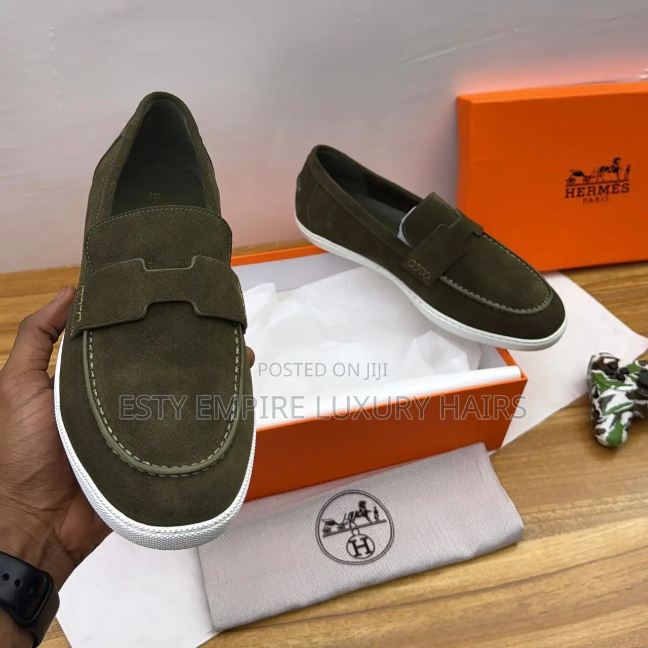 High Quality Luxury 2o26 Hermes Izmir Suede Loafer