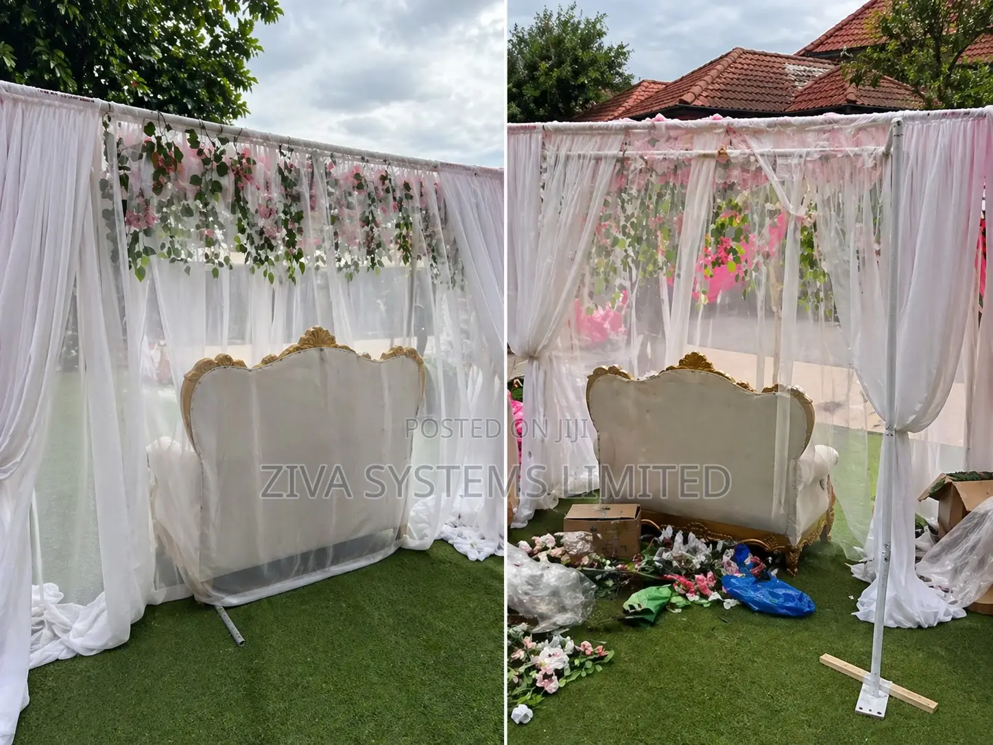 Luxury Wedding Backdrop Couple Sofa for Rent in Abuja