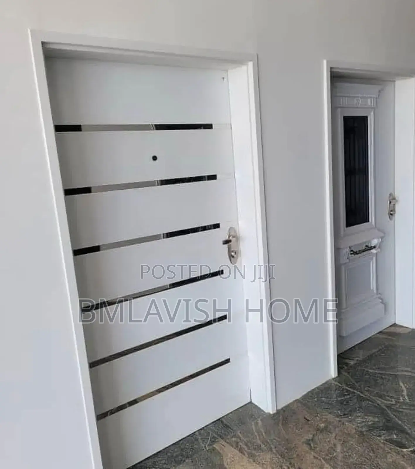 White Israeli Steel Security Door