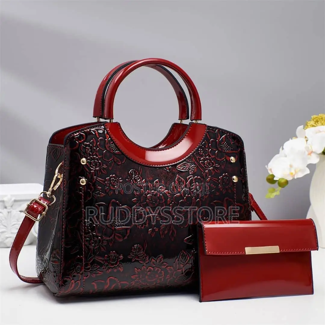 Luxury Embossed Floral Handbag