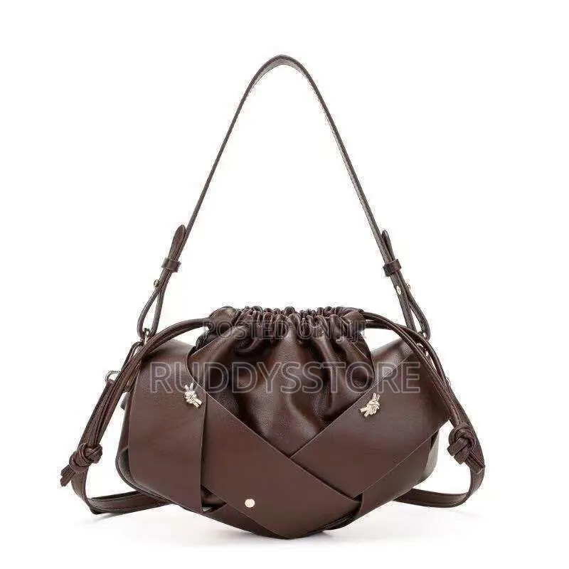Classy Coco Ruched Leather Bag
