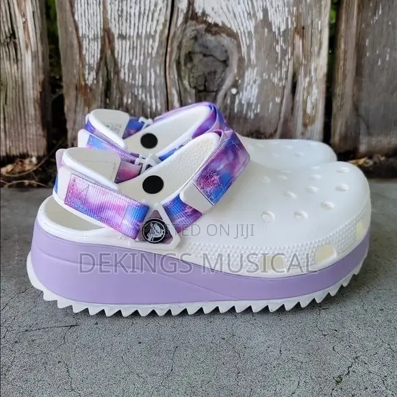 White Unicorn Hiker Crocs 