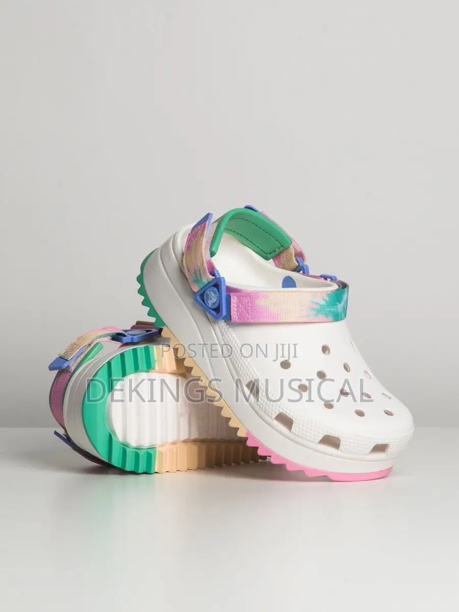 White Unicorn Hiker Crocs 