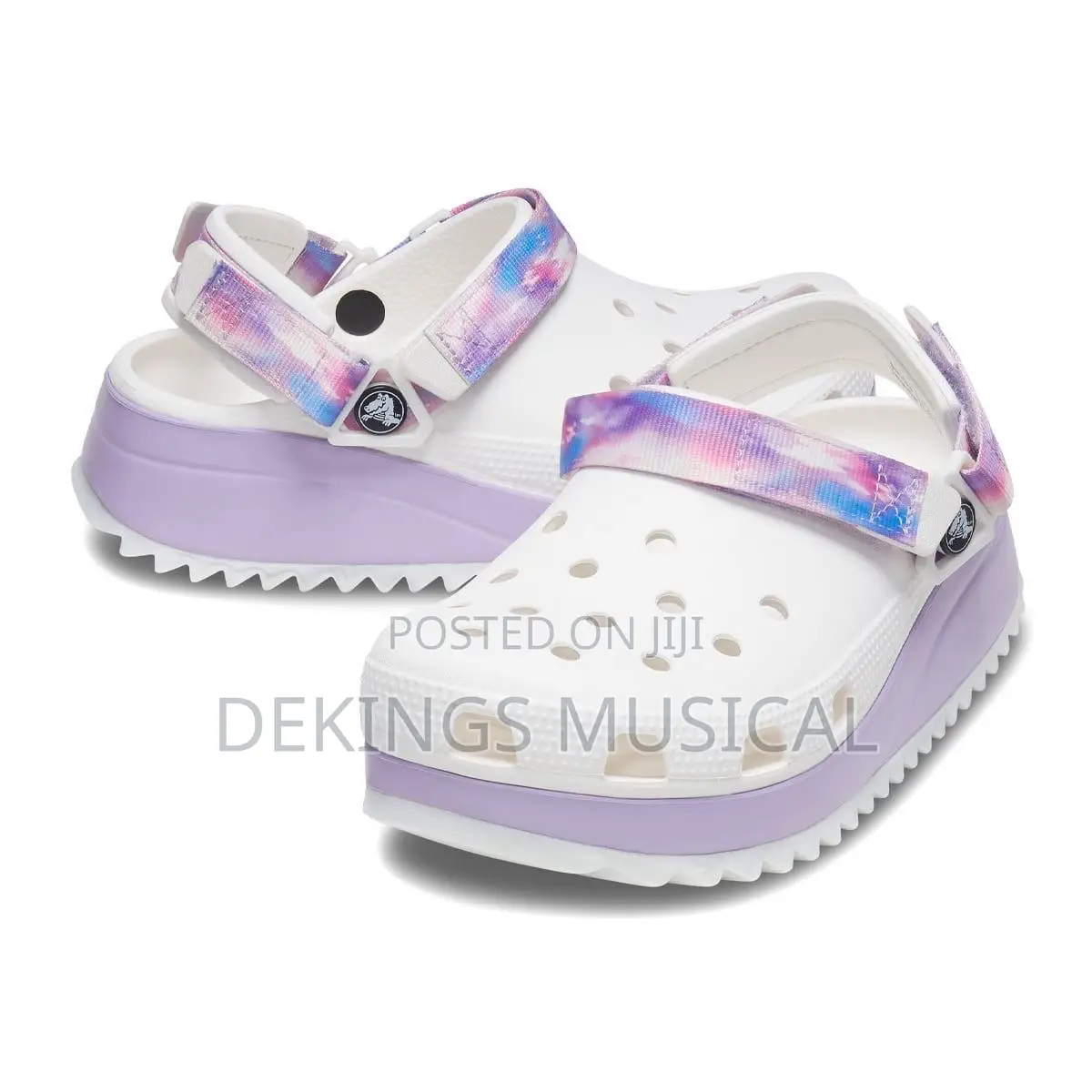 White Unicorn Hiker Crocs 
