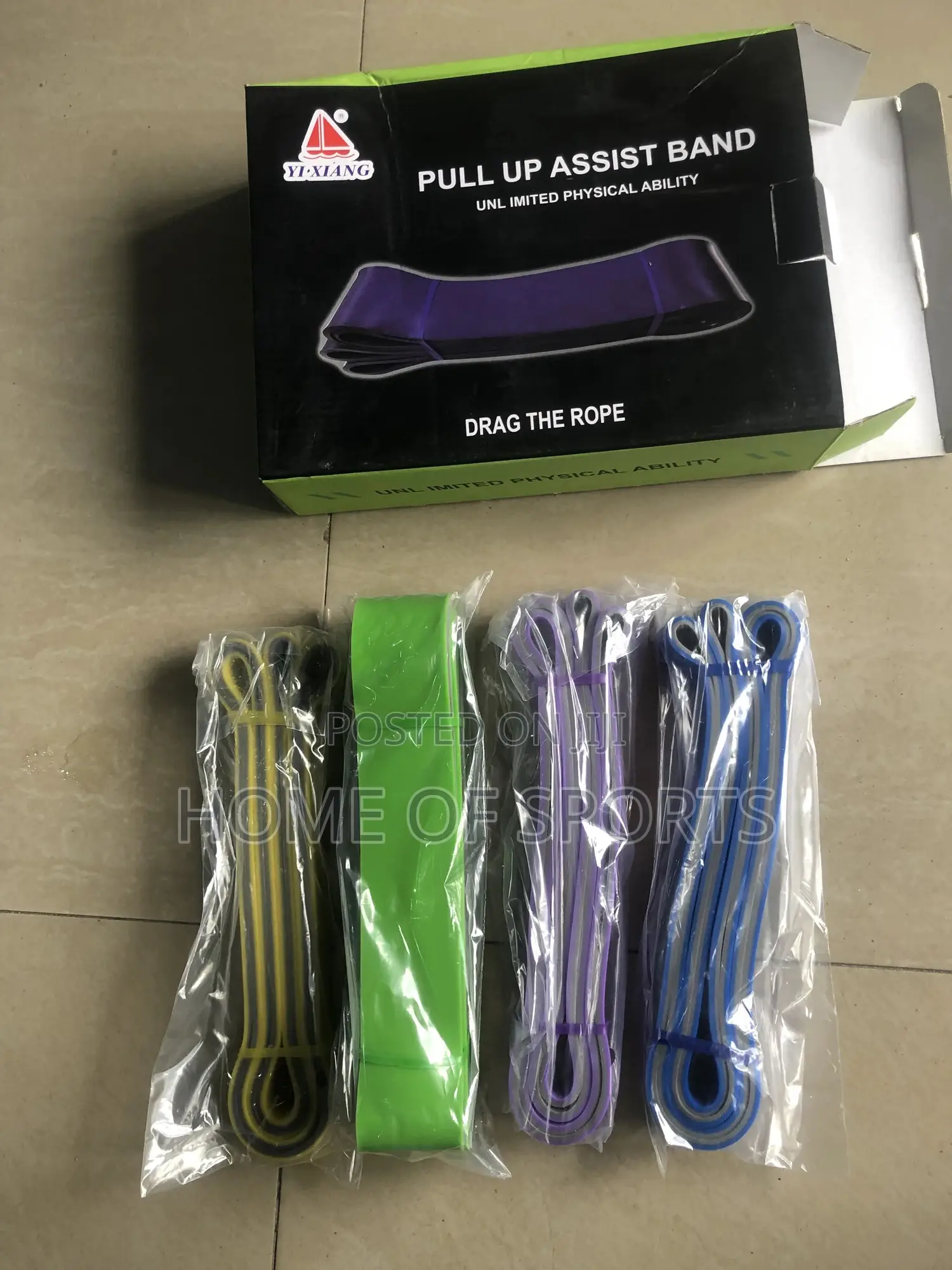 A Set of 4pcs Resistance Bands,