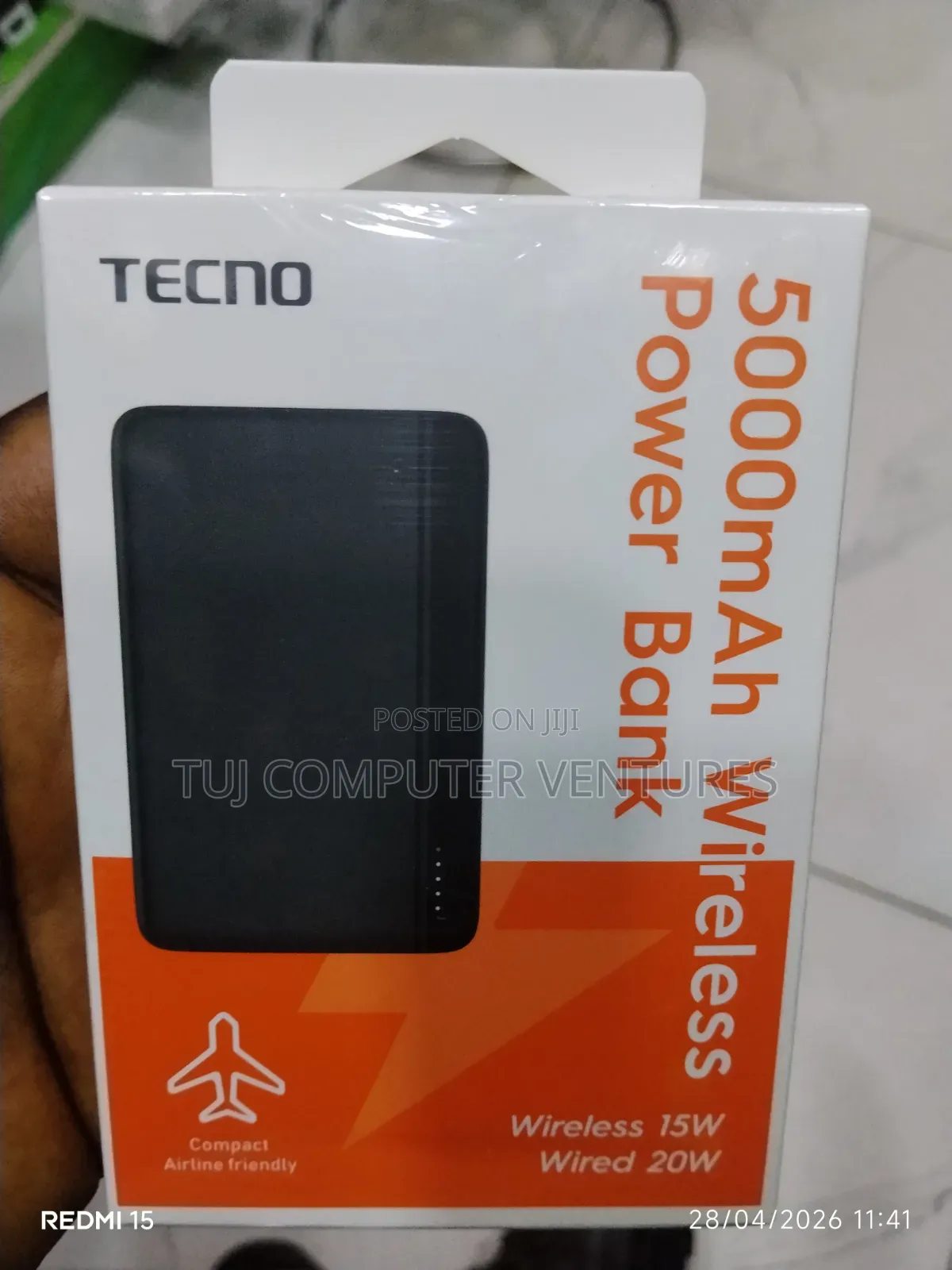 Tecno Wireless Powerbank 5000mah