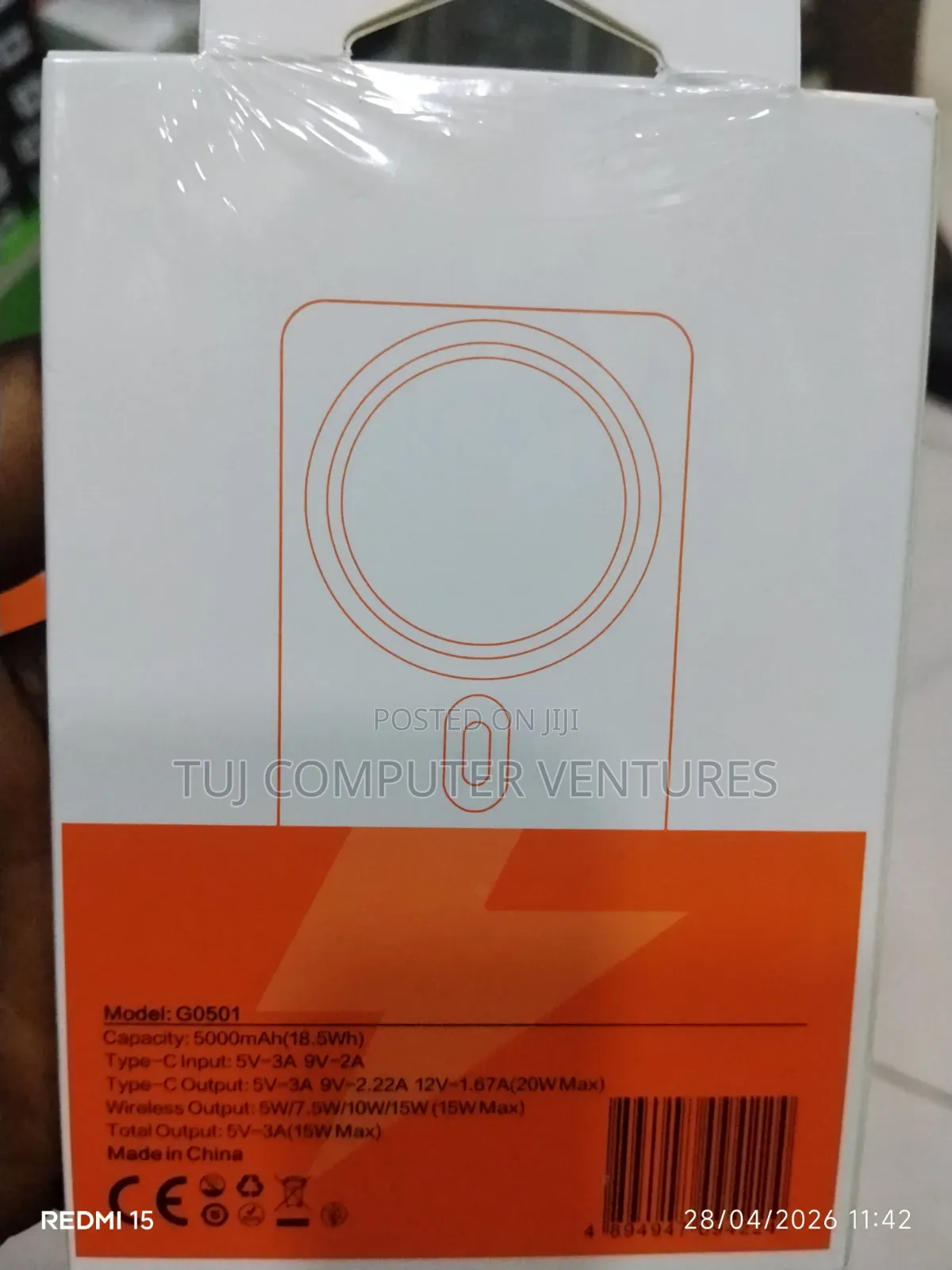 Tecno Wireless Powerbank 5000mah