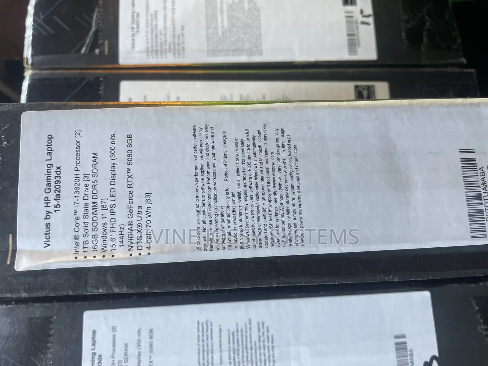 New Laptop HP Victus 15 1GB Intel Core i7 SSD 1T
