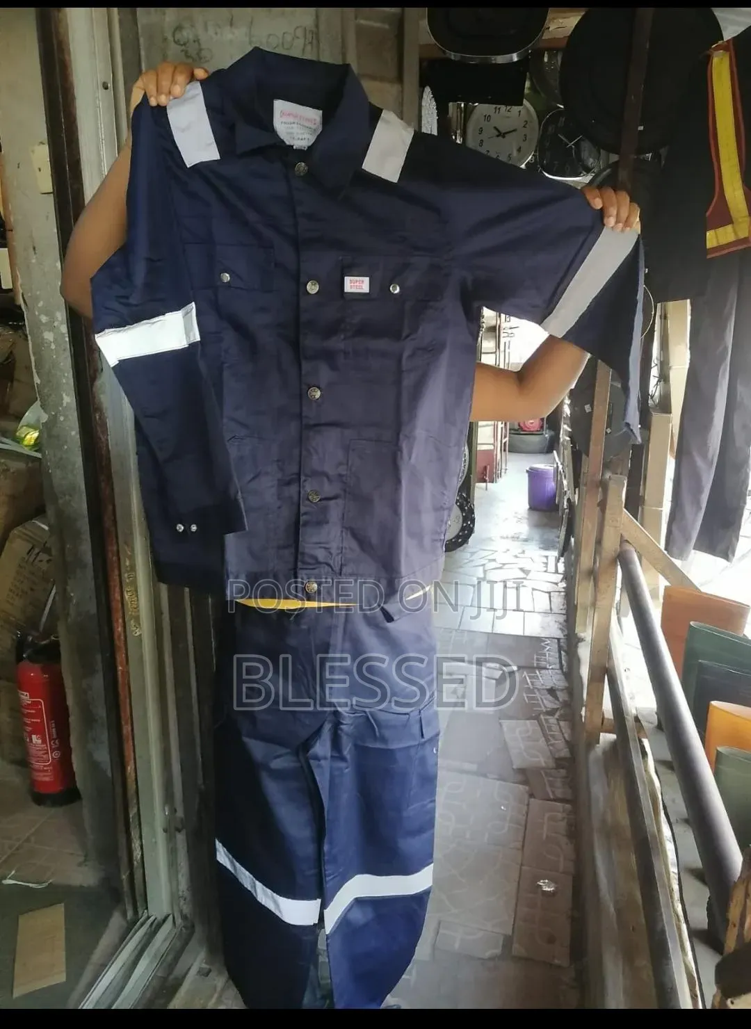 Navy Blue Coverall Up/Down