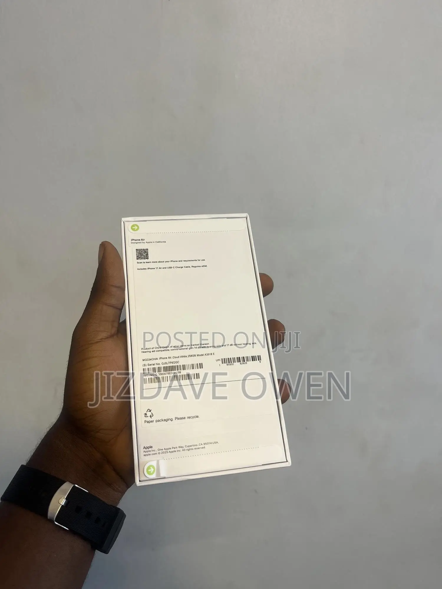 New Apple iPhone Air 256 GB White