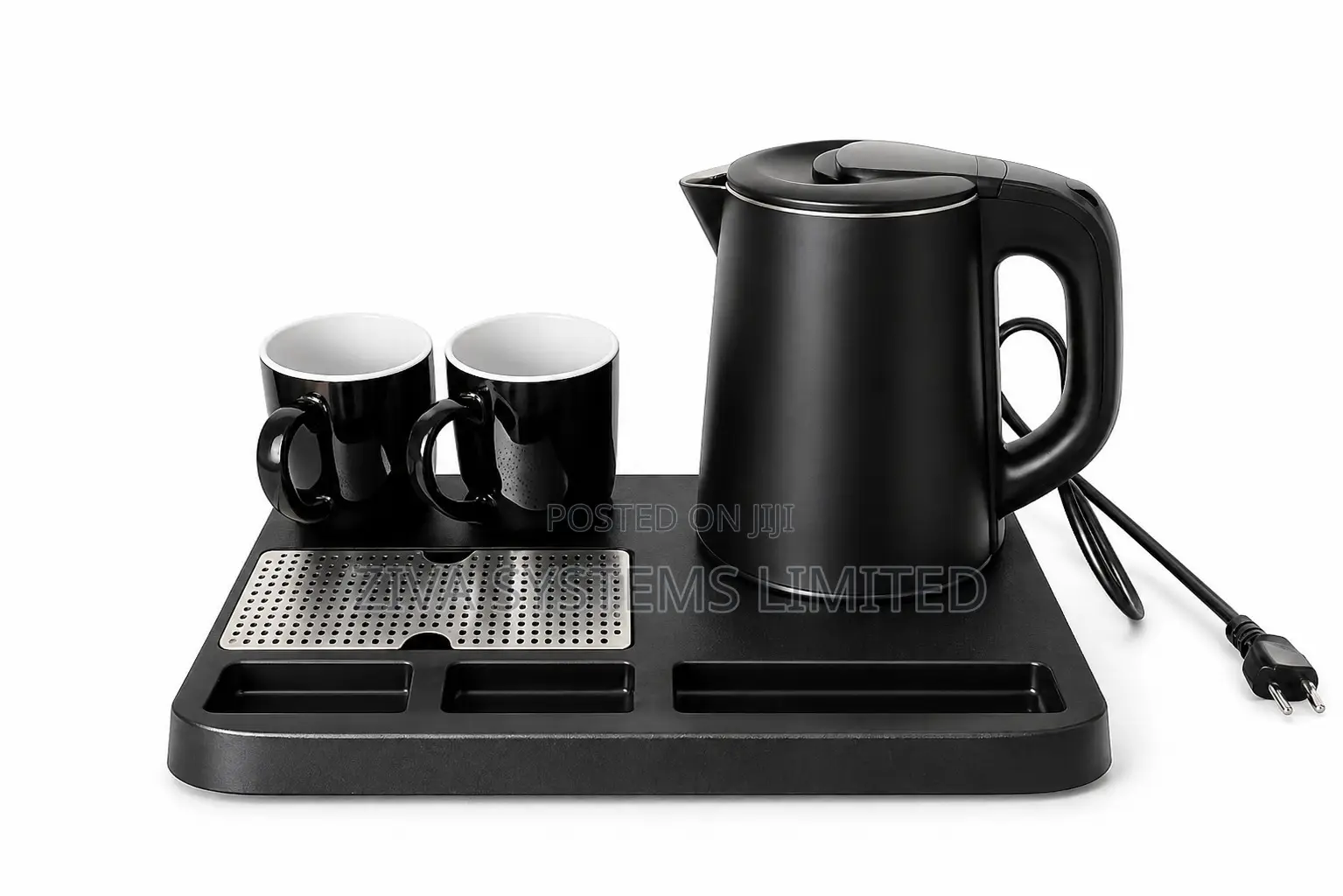 Hotel Electric Kettle Tray Set With 2 Mugs for Sale in Nigeria