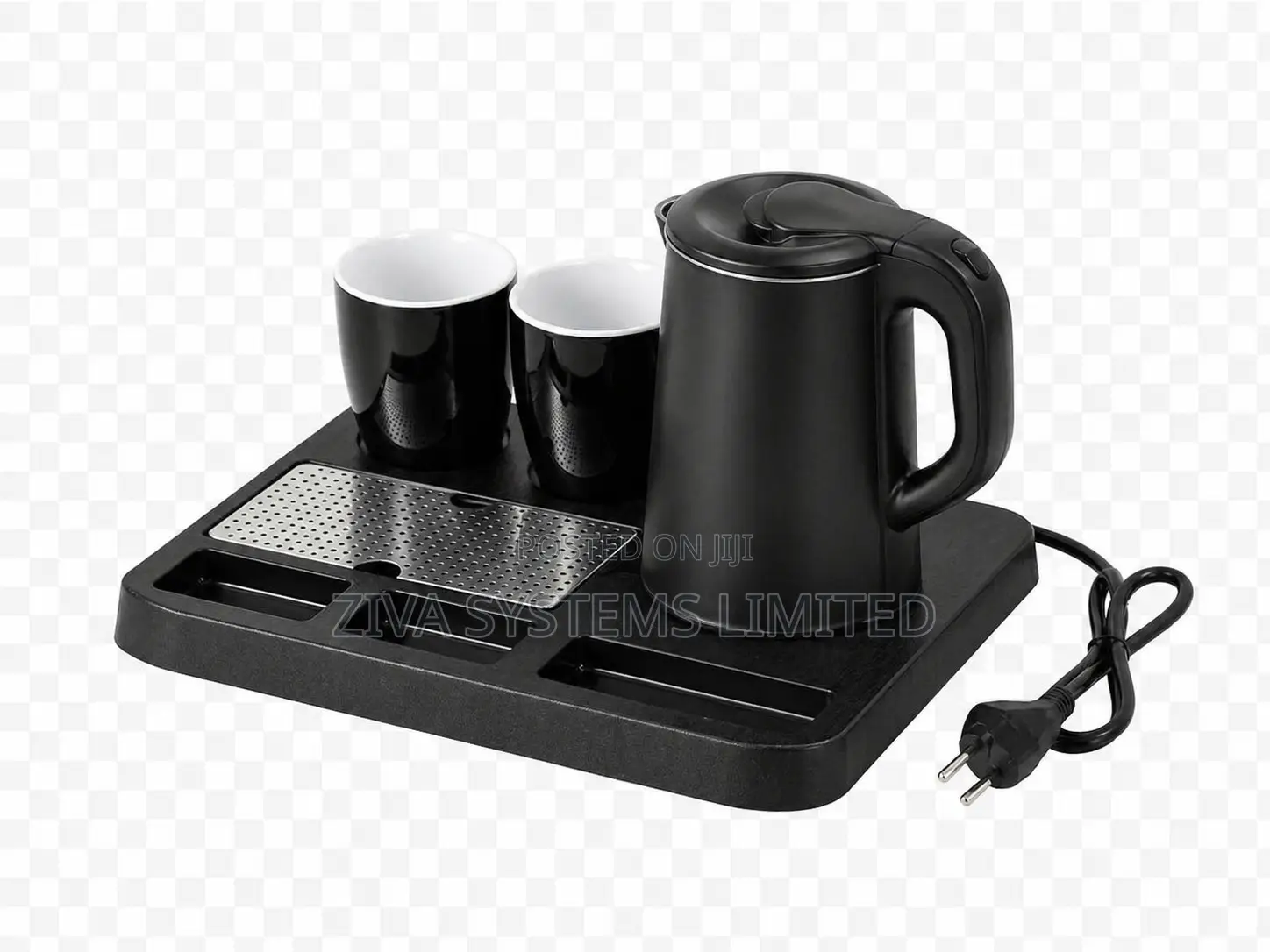 Hotel Electric Kettle Tray Set With 2 Mugs for Sale in Nigeria