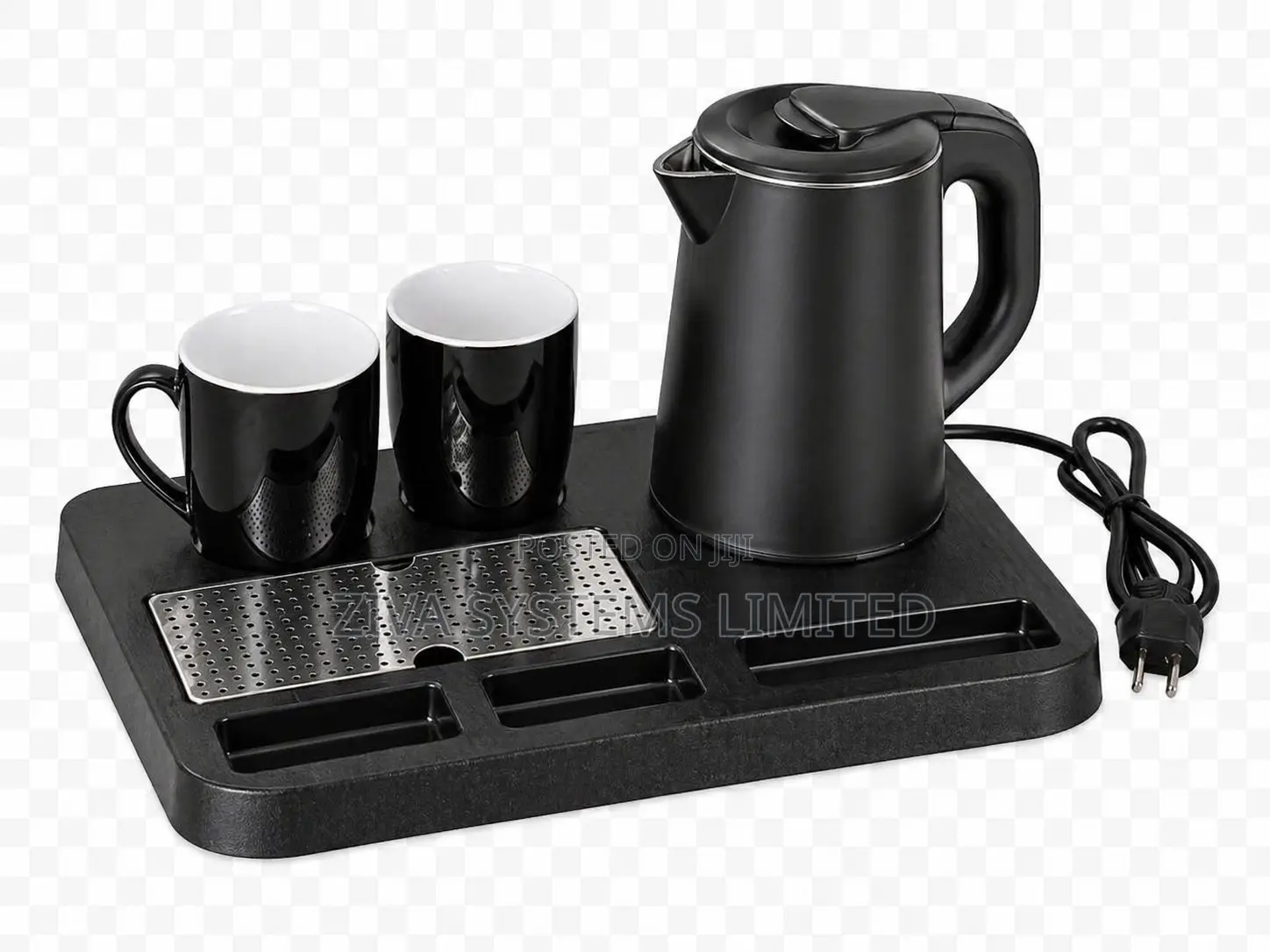 Hotel Electric Kettle Tray Set With 2 Mugs for Sale in Nigeria