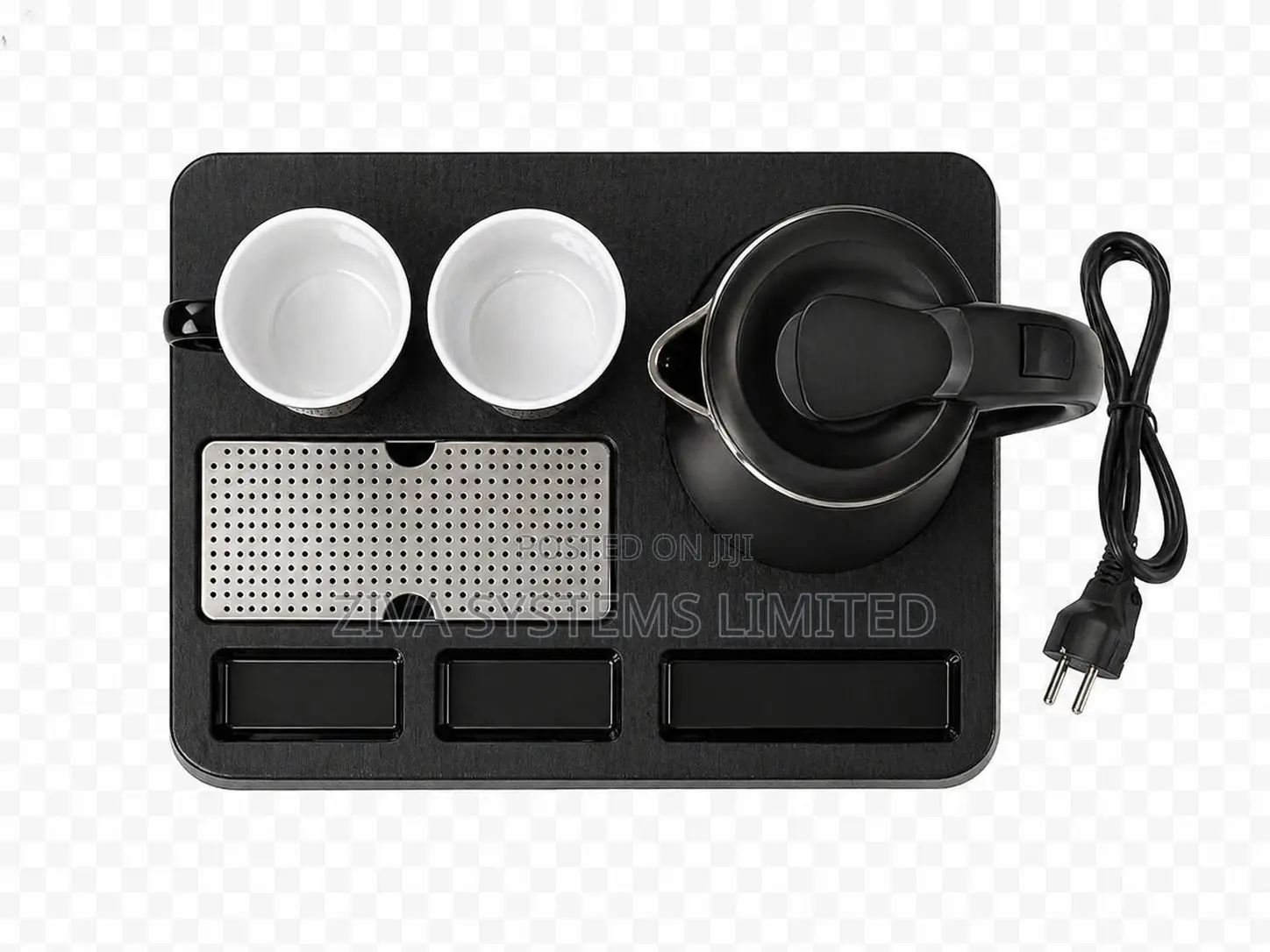 Hotel Electric Kettle Tray Set With 2 Mugs for Sale in Nigeria