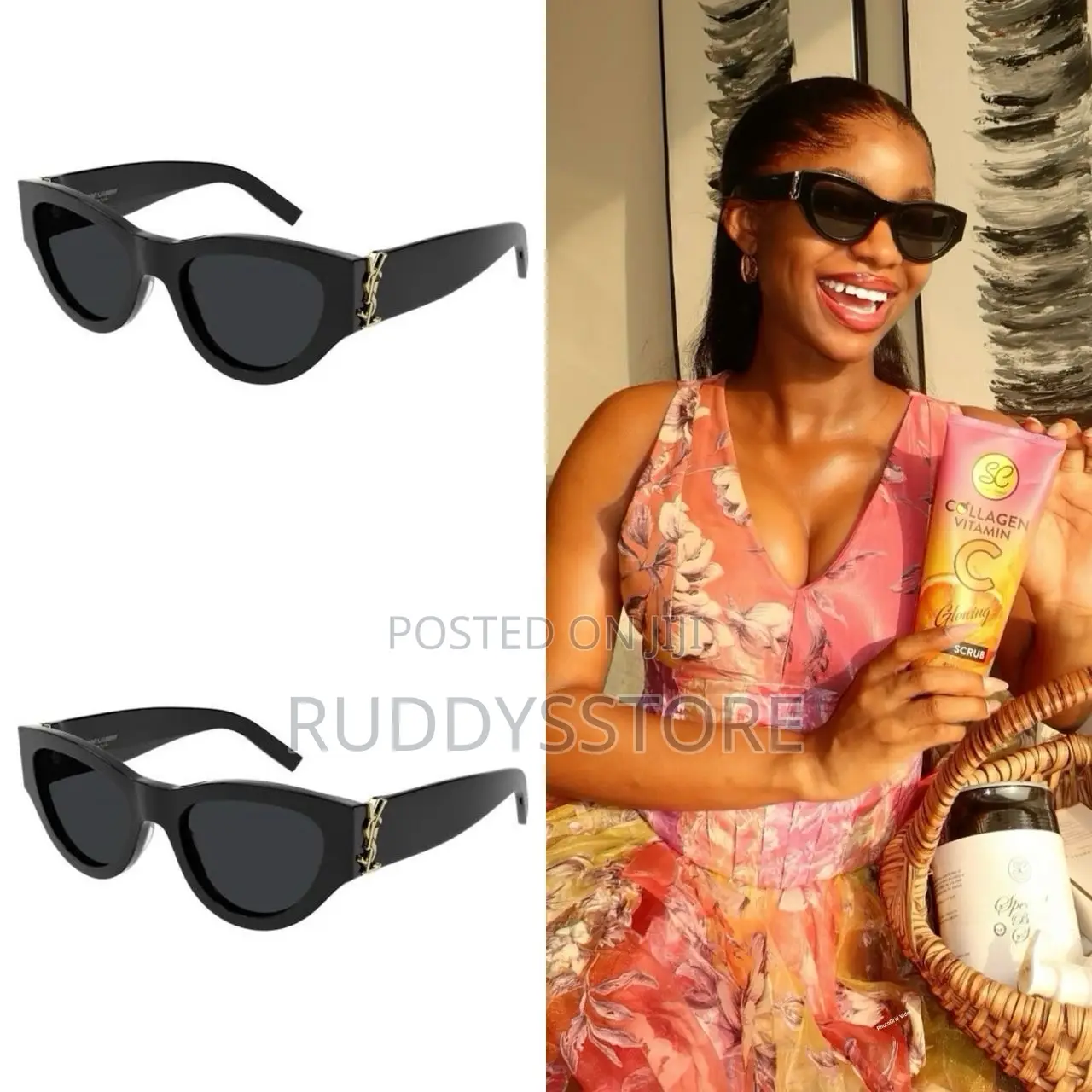 Luxury Ysl Cat Eye Sun Glasses