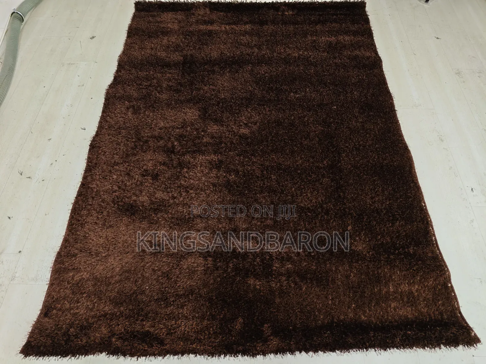 5x7fts Greyish Plain Shaggy Center Rugs
