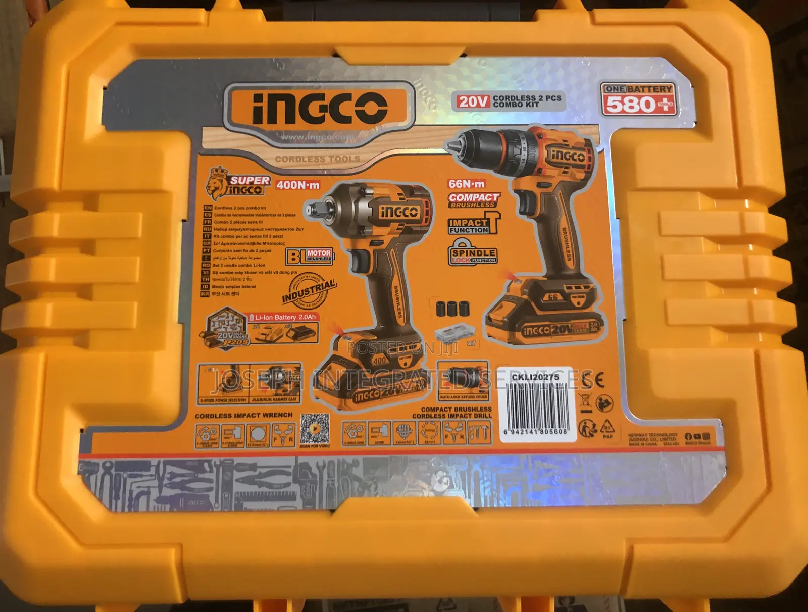Ingco 20v Cordless Brushless Impact Drill and an Impact Wrench