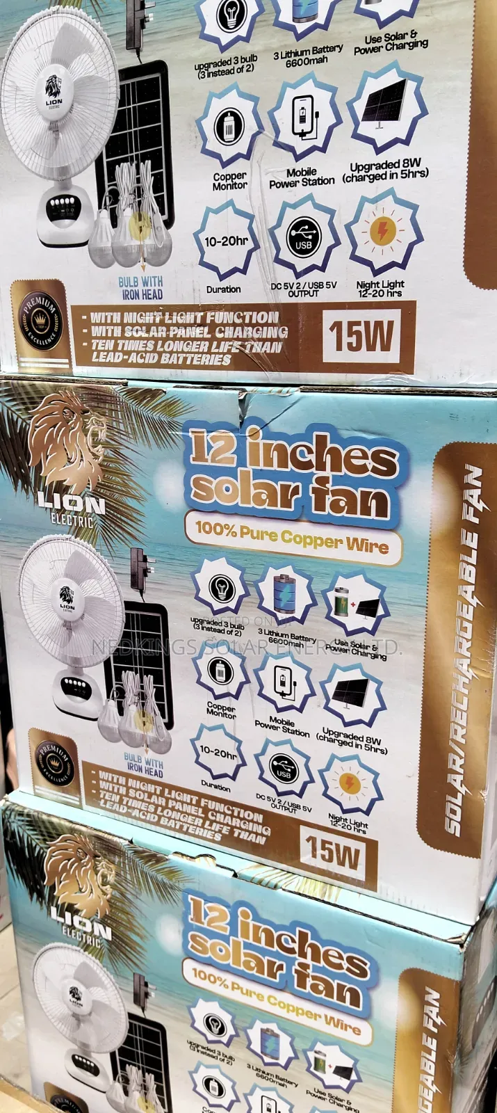 12inches Solar Fan