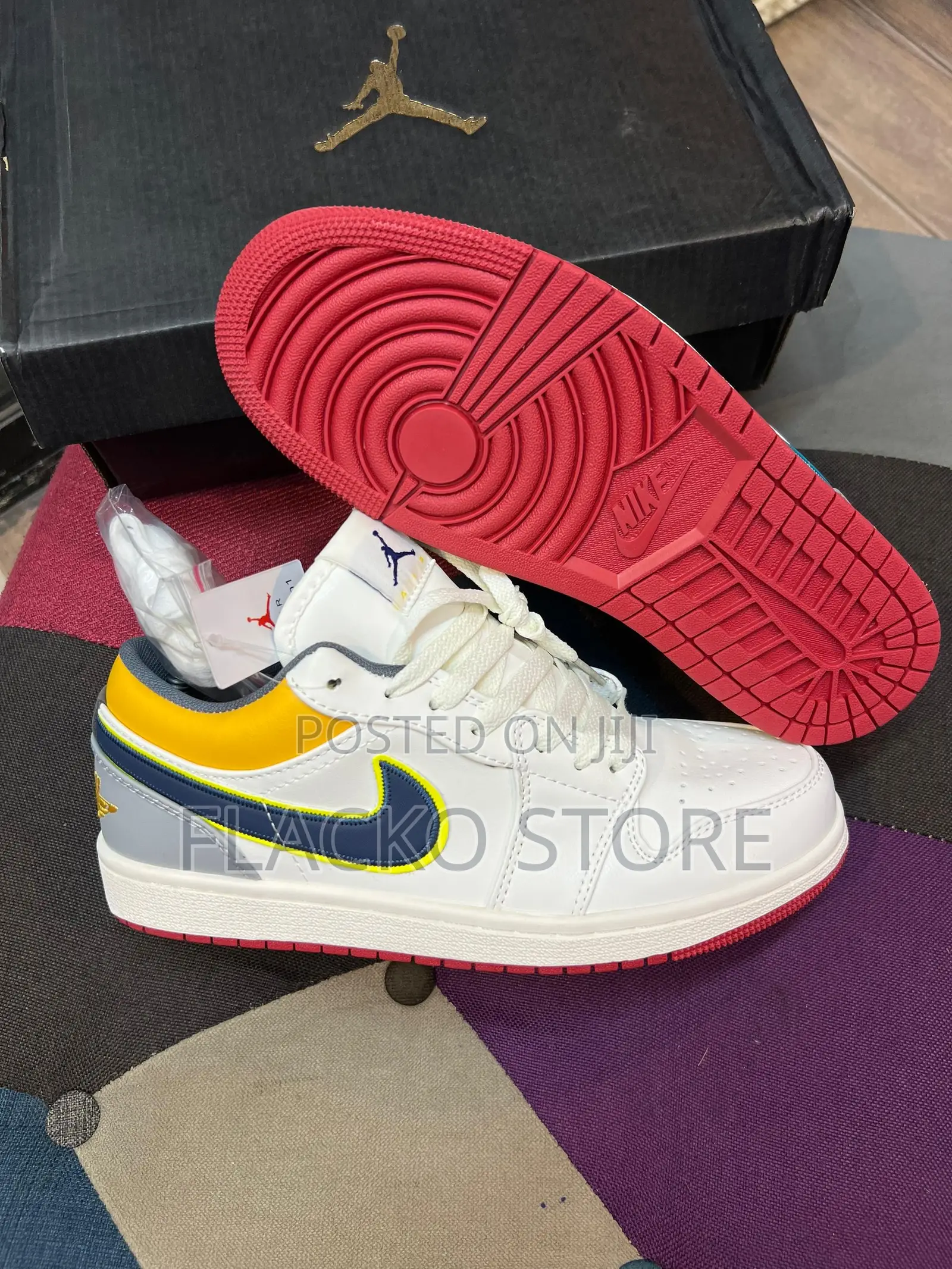 Original Air Jordan 1 Low Color Stripes Sneakers