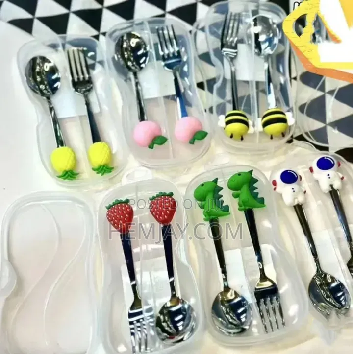 Kids Fancy Fork Spoon Set (Birthday Party Packs)