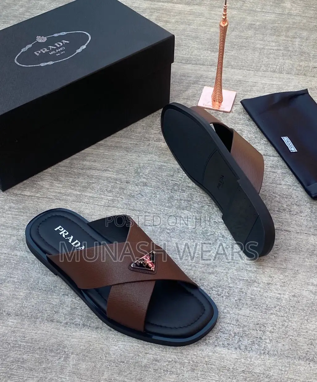 Prada Leather Palm 40-46 Available in Brown and Black